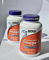 Омега-3, Now Foods, 200 капсул, концентрат рыбьего жира,
