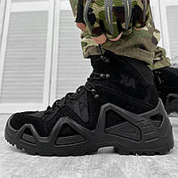 Мужские ботинки AK Tactic, демисезонные военные берцы черные, водоотталкивающие осенние ботинки