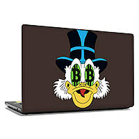 Наклейка на ноутбук - Bitcoin Scrooge