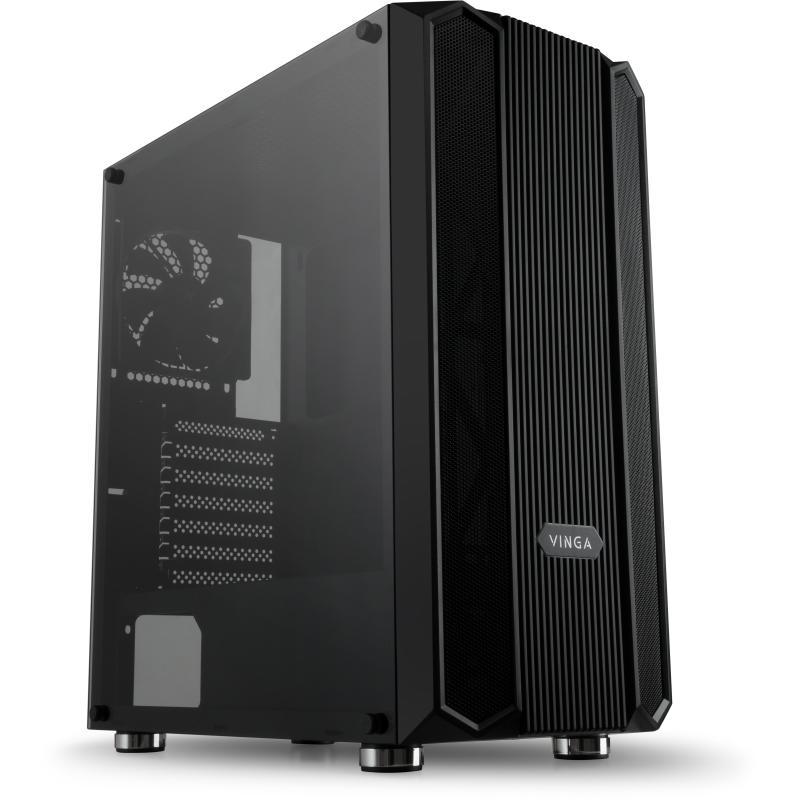 Корпус Vinga Legend Miditower, Micro - ATX, ATX, Mini - ITX, без блоку живлення, чорний, 2 x USB 2.0