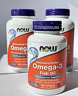 Омега 3 Fish Oil Омега 3 від NOW, 100 капсул