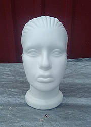 Манекен жіночий пластикова голова біла