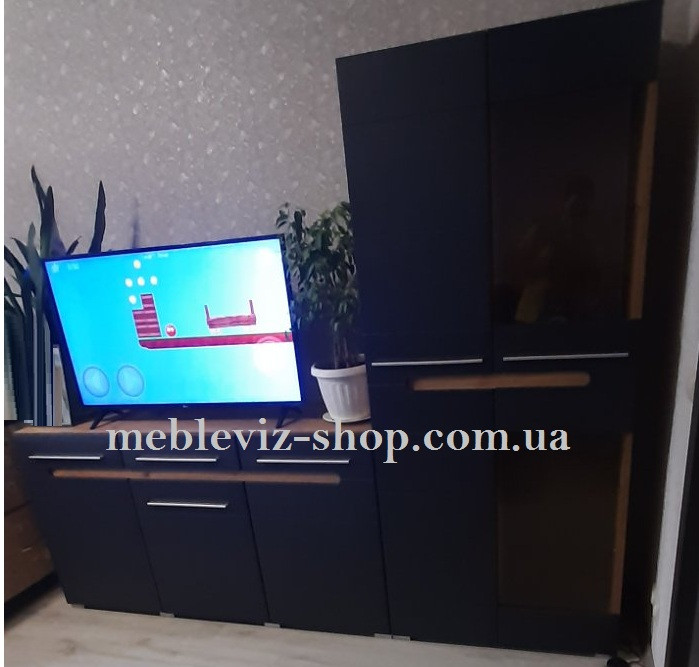 Вітальня Бьянко графіт/дуб артизан СМ, фото 1