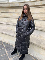 Пуховик пальто женский Rufuete CL7611 черный с капюшоном M