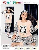 Теплая пижама для девочки Mini Moon Турция Размер 134, 146 серая