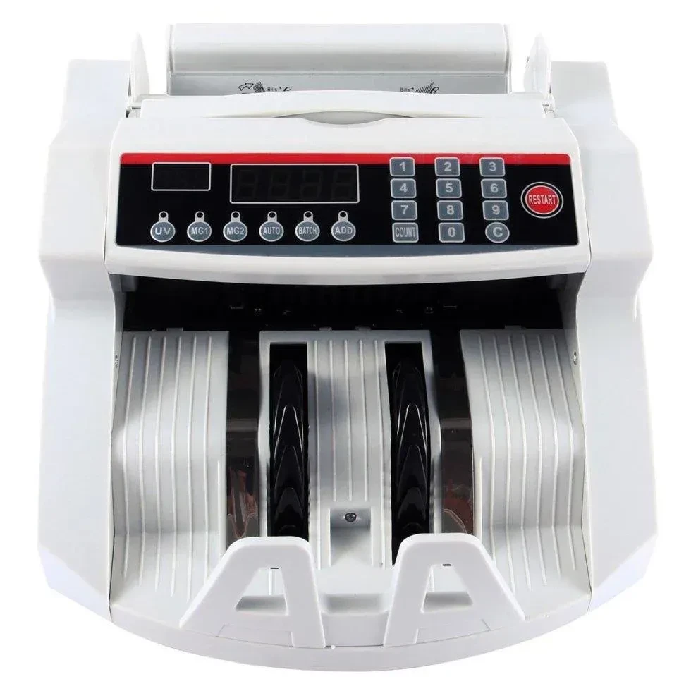 Машинка для подсчета денег Bill Counter 2108 с детектором валют, Счетчик банкнот универсальный с индикатором - фото 3 - id-p1994026394