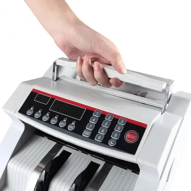 Машинка для подсчета денег Bill Counter 2108 с детектором валют, Счетчик банкнот универсальный с индикатором - фото 7 - id-p1994026394