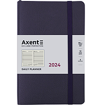 Щоденник 2024 Axent Partner Soft Skin 8810-24-02-A, 145x210 мм, синій