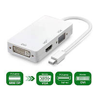 Конвертор 3 в 1, адаптер-переходник для Mini DisplayPort папа-к HDMI,DVI, VGA мама для Apple MacBook