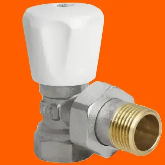 Кран радіаторний кутовий ∅ 1/2"  (Чехія), фото 1