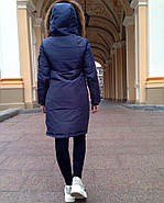 Куртка пуховик женская TARUN  Y019-013-grey темно серая з каптуром S, фото 3
