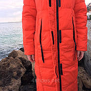Пальто-пуховик жіночий TOWMY TM-AJ-3262-oranje з каптуром 2XL, фото 5