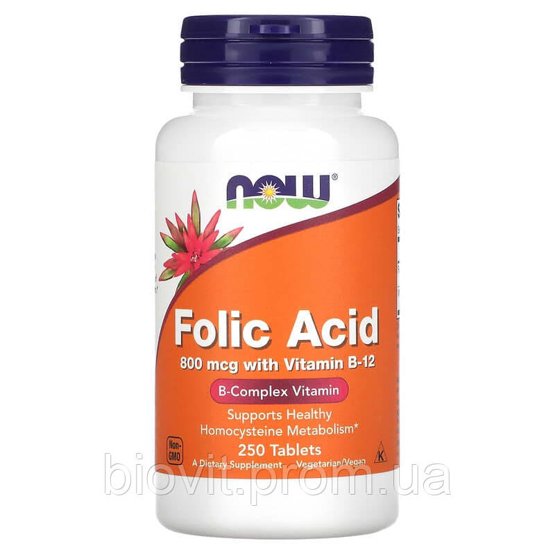 Фолієва кислота з вітаміном В-12 (Folic acid with vitamin B-12) 800 мкг/25 мкг