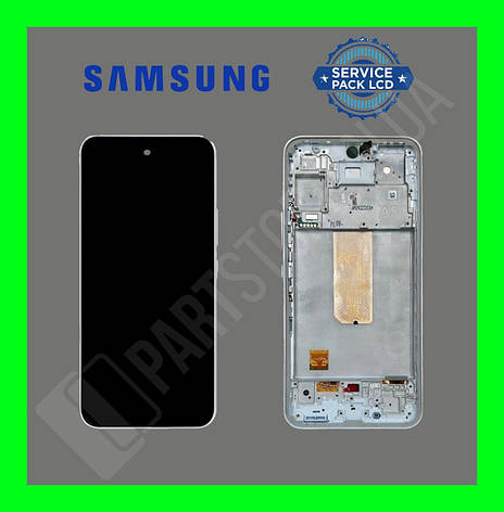 Дисплей Samsung A546 White A54 2023 (GH82-31232B) сервісний оригінал у зборі з рамкою (переклеєне скло), фото 1
