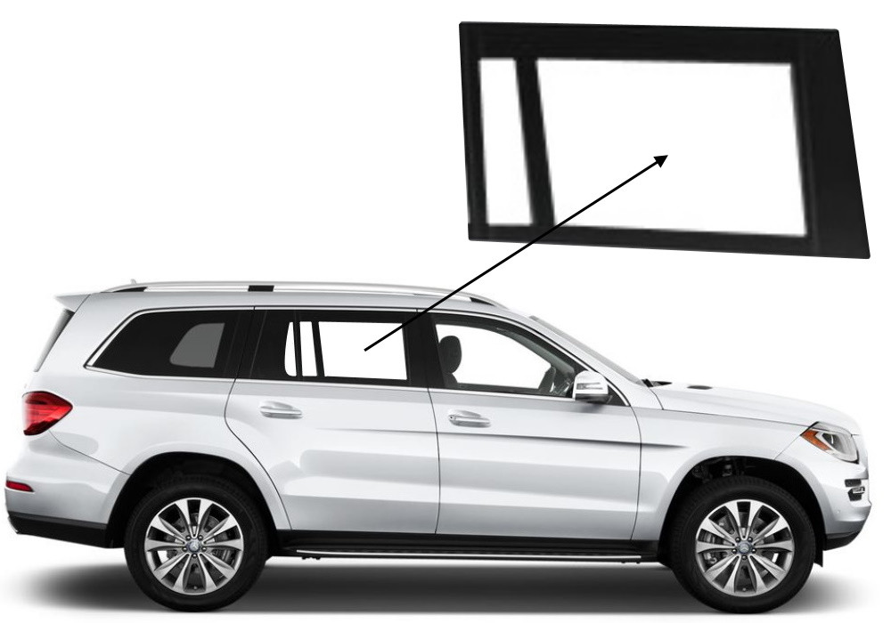 Бічне скло Mercedes GL 2011-2023 W166 задніх дверей праве