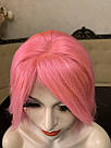 Натуральна рожева перука. Каре з яскраво-рожевим волоссям, фото 4