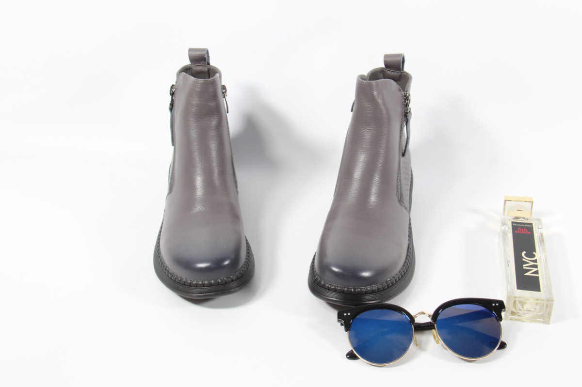 Ботинки женские MeegoComfort 226160-1-GRAY серые на низком ходу - фото 3 - id-p1687283593