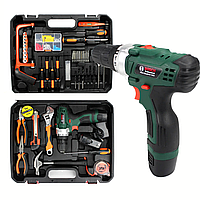 Аккумуляторный шуруповерт с набором инструментов Bosch PBA EasyDrill 1200 12V 2 Ah, шуруповерт БОШ