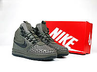 Мужские зимние кроссовки Nike Lunar Force 1 Duckboot Хаки, мужские зимние молодежные высокие кроссовки Найк