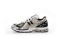 Женские кроссовки New Balance M1906 White Gold Silver Black (белые) повседневные спортивные кроссы 14365 НБ