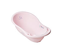 Ванночка детская TEGA со сливом Зайчики розовая 86см (KR-004-104)