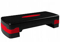 Степ-платформа EasyFit Step-B 2-ступенчатая 68х28х15 см Красный/Черный