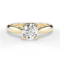 Золотое кольцо с бриллиантом 1,00 карат. Лабораторный CVD/HPHT