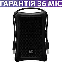 Зовнішній Жорсткий Диск 2 Тб SP Armor A30 USB 3.2, чорний, переносний знімний накопичувач, портативний hdd