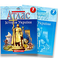 Комплект Атлас і Контурні карти Історія України 7 клас Вид: Картографія