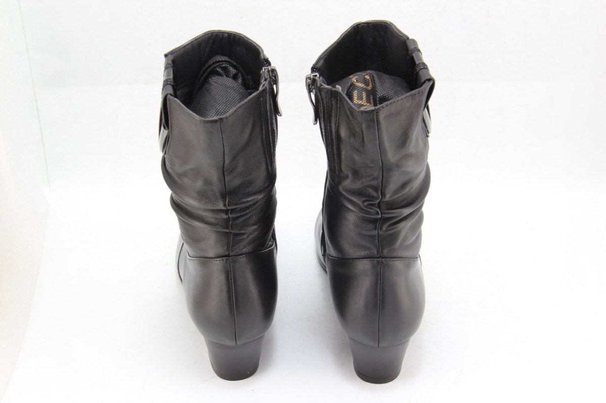 Ботинки женские Battine B855 кожаные на среднем каблуке 37 - фото 4 - id-p312386678