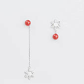 Сережки — кільця посрібло "Котики з вушками" — срібне покриття 925 проби EGYPT SILVER