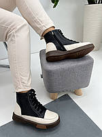 Ботинки женские MeegoComfort 25-7-black кожаные демисезонные