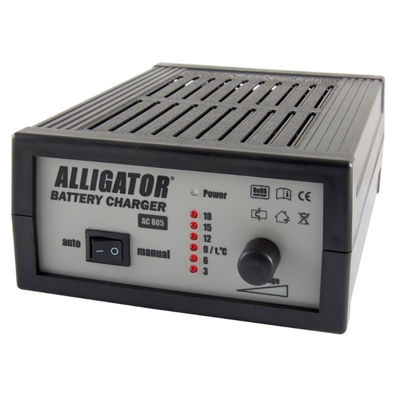 Зарядний пристрій АКБ Alligator 12V, 18А без амперметра