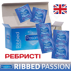Презервативи Pasante Ribbed 6 штук ребристі презервативи