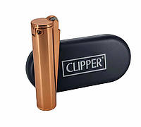 Зажигалка Clipper металл бензиновая - Bronze (глянец)