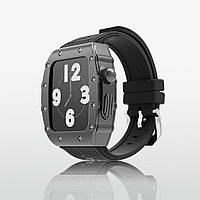 Эксклюзивный чехол из нержавеющей стали BUCORICH Apple Watch Case 7/8/9 (45 мм) Black