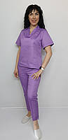 Костюм жіночий медичний Голд котон 42 розмір укорочені брюки