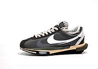 Мужские кроссовки Nike LD Waffle Sacai Khaki White Beige (хаки) модные демисезонные кроссовки 14259 Найк