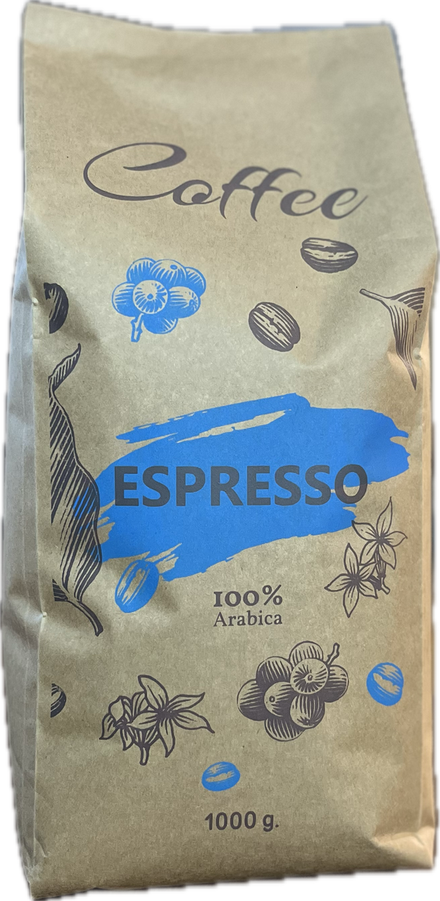 Кава в зернах "Espresso" арабіка 100% тільки свіжа обсмажування (після смаку шоколад, карамель) 1кг