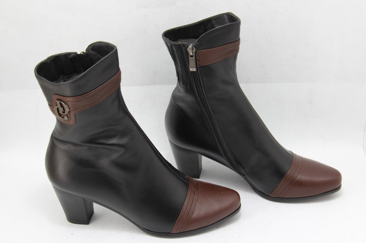 Ботинки женские Sanborina 0630 кожаные на среднем каблуке 37 - фото 2 - id-p312386709