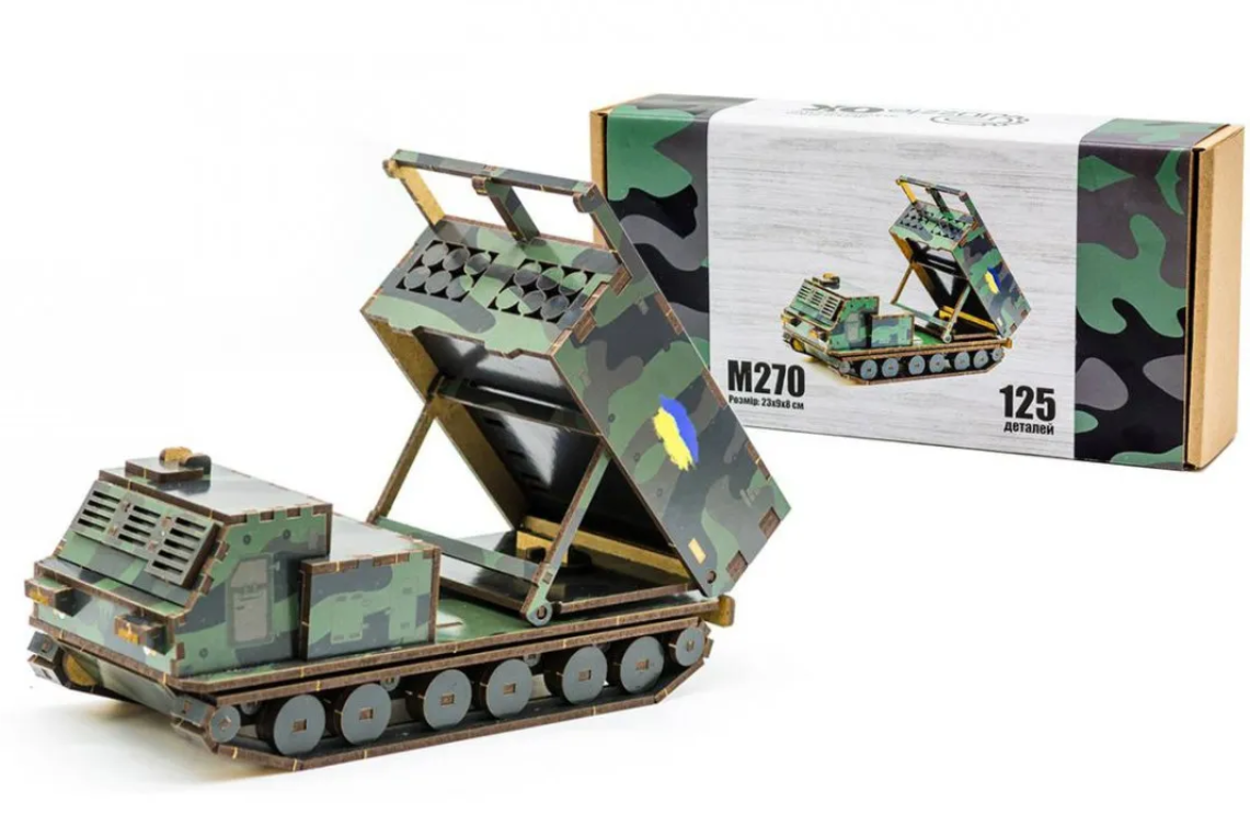 Дерев'яний 3D конструктор М270 125 деталей PuzzleOK