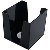 Подставка для бумаги КиП черная пластиковая 9х9х9 см