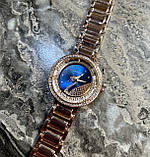 Годинник жіночий кварцовий із кристалами та циферблатом Diamond blue, фото 3