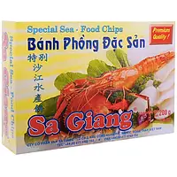 Рисовые чипсы Sa Giang со вкусом морепродуктов 200г (Вьетнам)