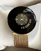 Часы женские наручные с циферблатом Diamond , черные