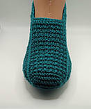 Жіночі в'язані домашні Тапочки "Петроль" 37-38 р, фото 8