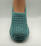 Жіночі в'язані домашні Тапочки "Полин" 37-38 р, фото 7