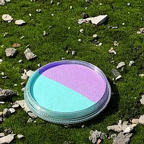 Аквагрим GrimMaster Bicolor пастель неон Ліловий & пастель неон Бірюзовий 32 g, фото 4
