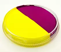 Аквагрим GrimMaster двокольоровий Bicolor неон Жовтий & неон Фіолетовий 32 g