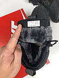 Чоловічі зимові кросівки Nike Lunar Force 1 Duckboot шкіряні повсякденні на хутрі чорні коричневі, фото 7